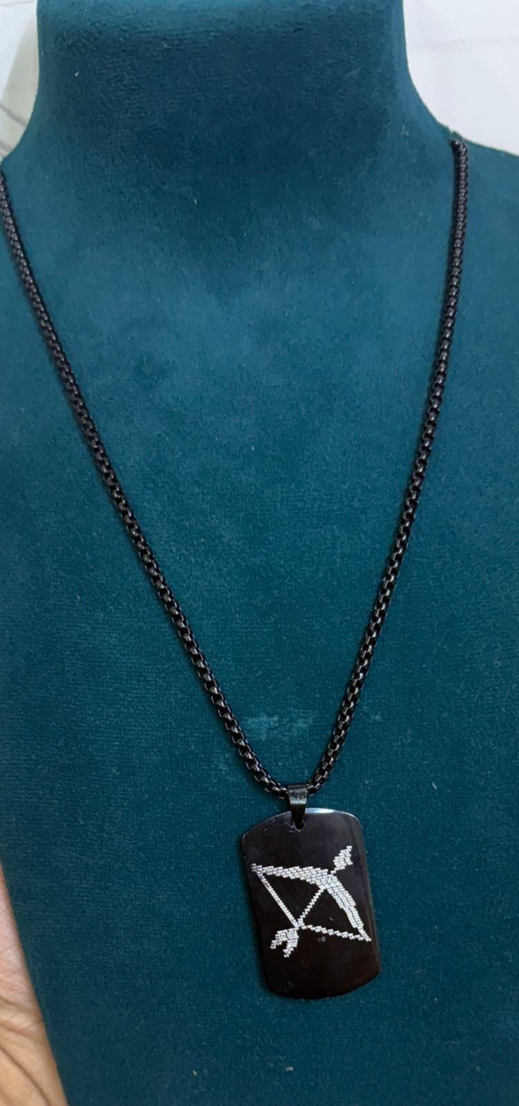 Ram Baan Microcarved Tag Necklace