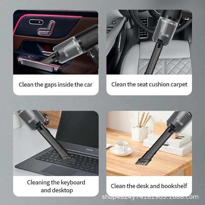 2-in-1 Wireless Handheld Vacuum Cleaner & Air Duster – Rechargeable Portable Car and Home Cleaning Device